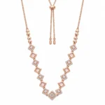 Rineva Rosé Geometry Luxe Necklace