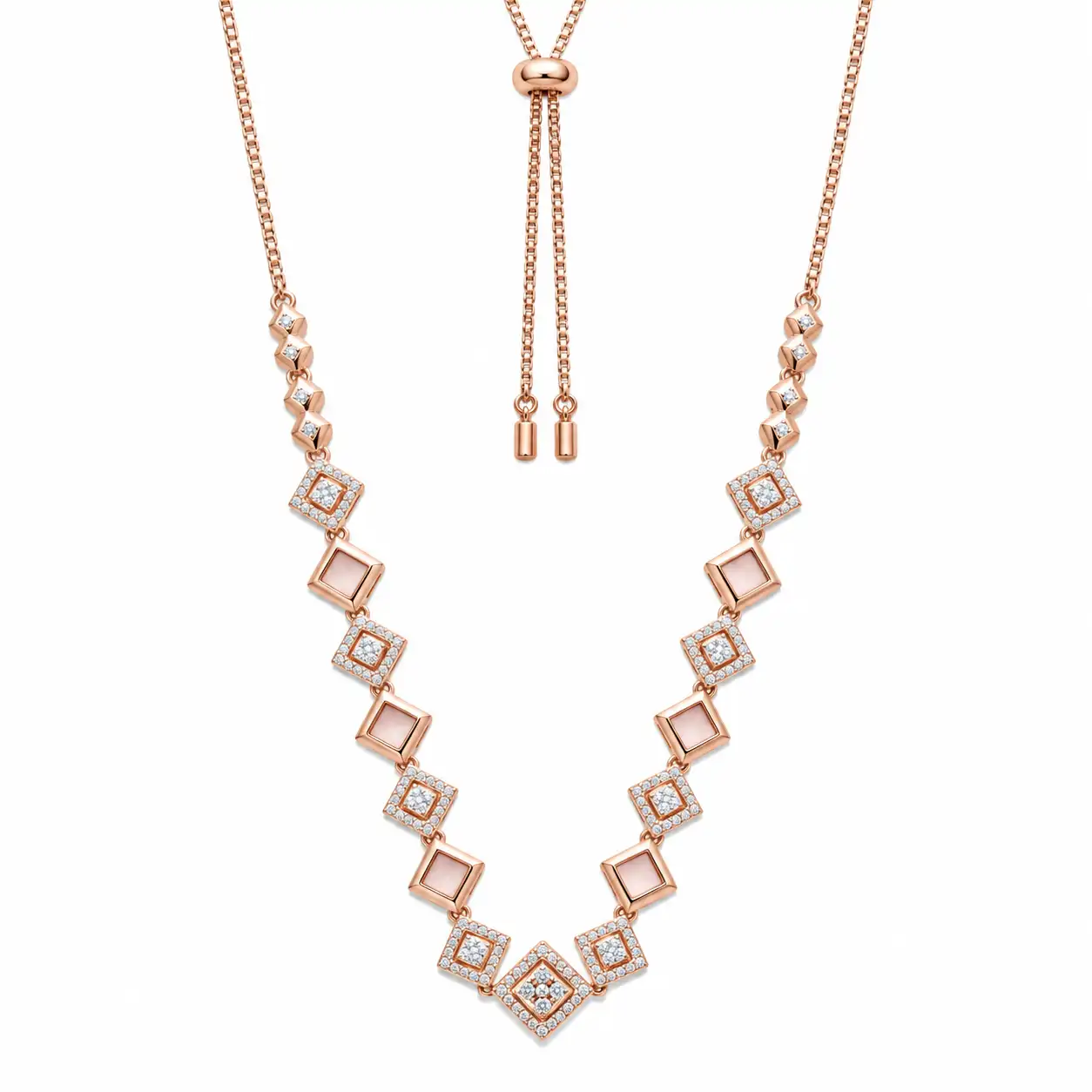 Rineva Rosé Geometry Luxe Necklace Rineva Rosé Geometry Luxe Necklace - Image 1