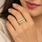 Rineva Royale Curve Pavé Ring - Image 2