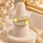 Rineva Royale Curve Pavé Ring - Image 3
