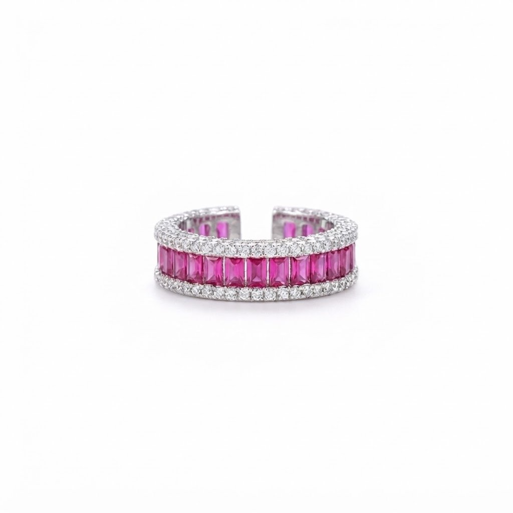 Rineva Ruby Radiance Open Band Ring Rineva Ruby Radiance Open Band Ring - Image 1