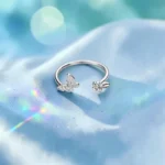 Rineva Silver Flutter Open Ring - Image 4