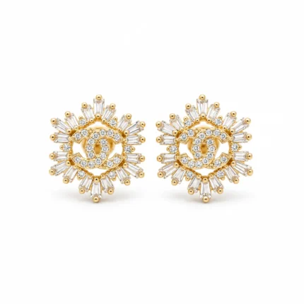 Rineva Soleil Empress Crystal Stud Earrings