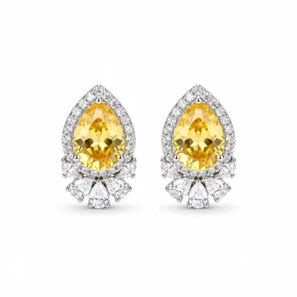 Rineva Sunlit Royale Teardrop Crystal Earrings