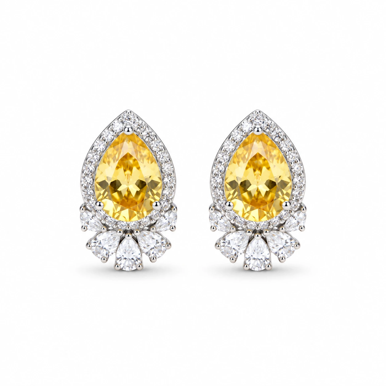 Rineva Sunlit Royale Teardrop Crystal Earrings Rineva Sunlit Royale Teardrop Crystal Earrings - Image 1
