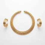 Ribbed Gold Torque