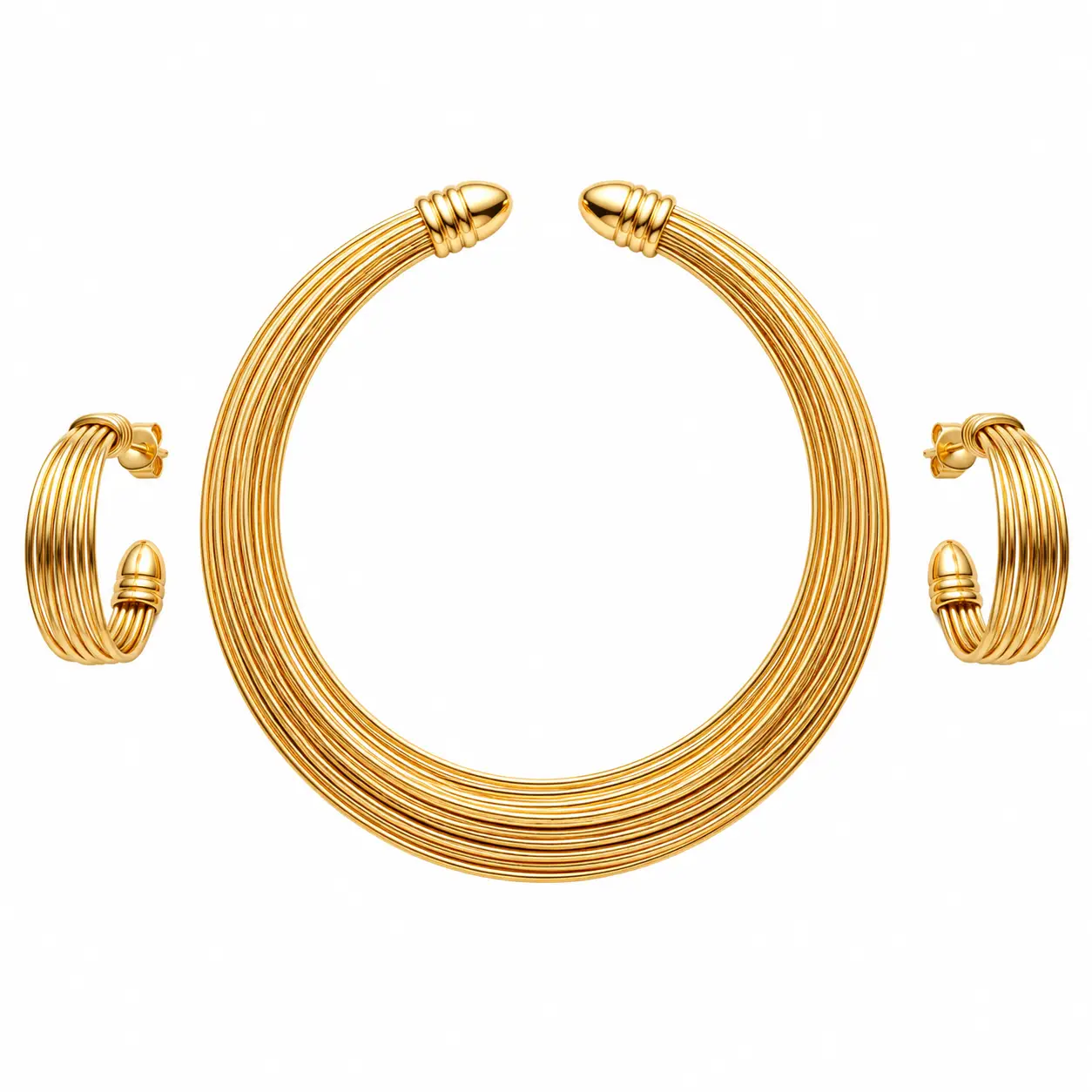 Ribbed Gold Torque Ribbed Gold Torque - Image 1