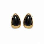 BLACK ONYX TEARDROP STUDS