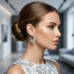Baguette Diamond Hoop Earrings - Image 2