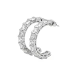 Baguette Diamond Hoop Earrings