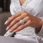 Diamond Halo Engagement Ring - Image 2