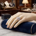 Diamond Halo Engagement Ring - Image 3