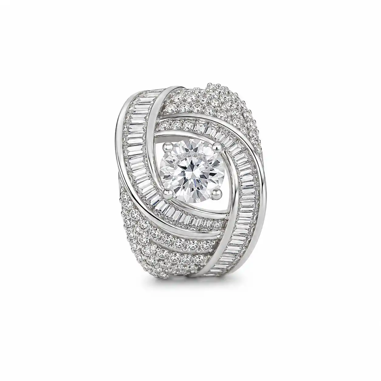 Diamond Halo Engagement Ring (4) Diamond Halo Engagement Ring - Image 1