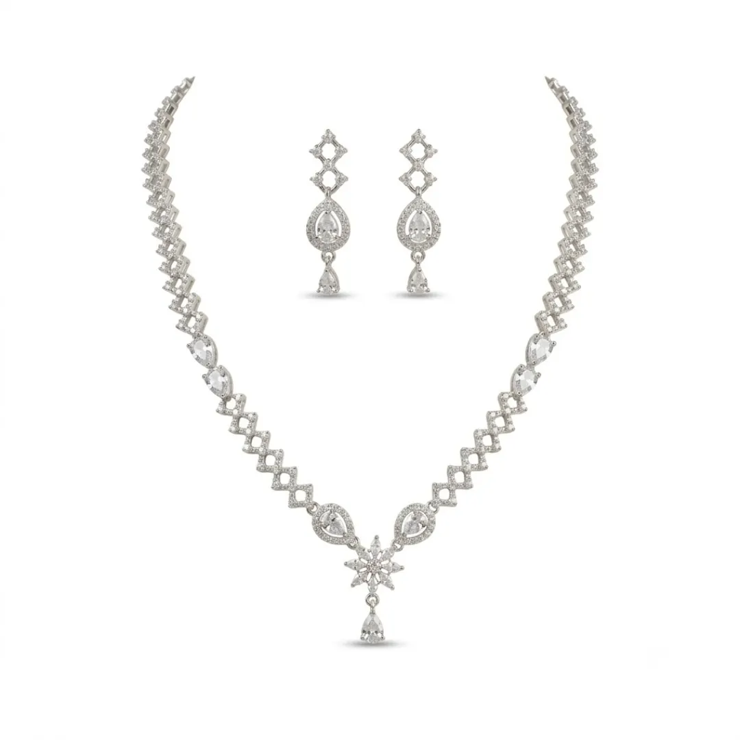 Diamond Lattice Bridal Set (2) Diamond Lattice Bridal Set - Image 1