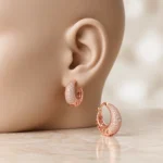 Diamond Pavé Hoop Earrings - Image 4