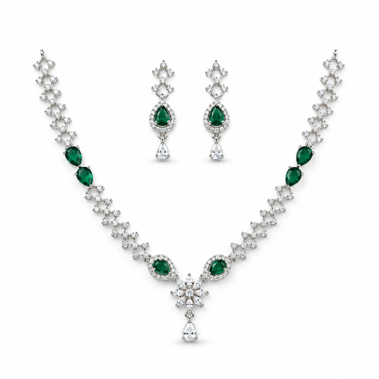 Emerald Lattice Jewelry Set Emerald Lattice Jewelry Set - Image 1