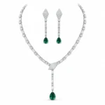 Emerald Teardrop Diamond Elegance