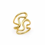 Flowing Wave Band Ring
