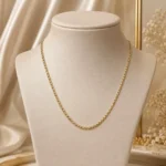 Gold Box Chain Necklace - Image 3
