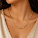 Gold Box Chain Necklace - Image 2