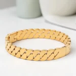 Gold Curb Chain Bracelet - Image 3