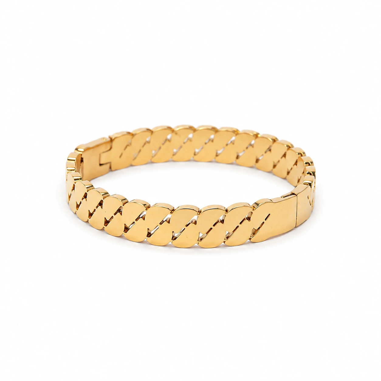 Gold Curb Chain Bracelet Gold Curb Chain Bracelet - Image 1