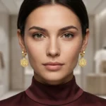 Gold Medusa Classical Head Drops - Image 2