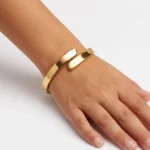Gold Polished Cuff Bangle - Image 3