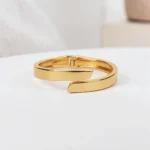 Gold Polished Cuff Bangle - Image 4