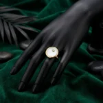 Moonstone Diamond Halo Elegance - Image 4