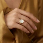 Moonstone Diamond Halo Elegance - Image 2