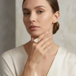 Mother-of-Pearl Triangle Ring - Image 2
