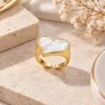Mother-of-Pearl Heart Ring - Image 2