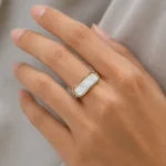 Mother-of-Pearl Rectangle Ring - Image 4