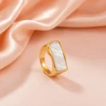 Mother-of-Pearl Rectangle Ring - Image 3