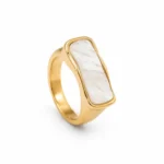 Mother-of-Pearl Rectangle Ring
