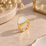 Mother-of-Pearl Triangle Ring - Image 4