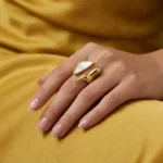 Pearl Teardrop Ring - Image 5