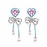 Pink Tourmaline Turquoise Bow Ribbon