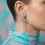 Pink Tourmaline Turquoise Bow Ribbon - Image 2