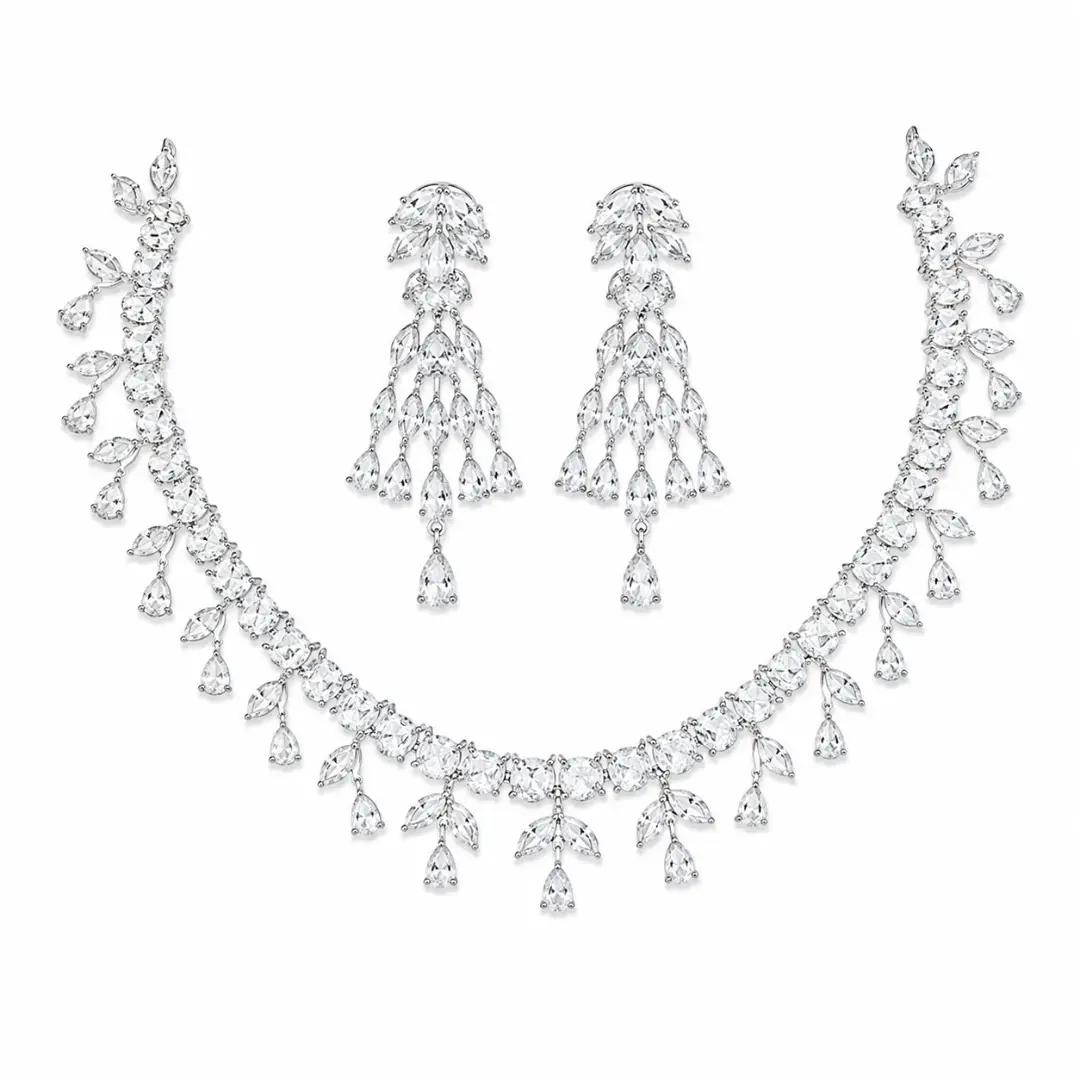 Platinum Diamond Marquise Pear Set (2) Platinum Diamond Marquise Pear Set - Image 1