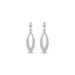 Platinum Diamond Pavé Oval Drops