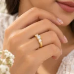 Radiant Baguette Three-Stone Ring - Image 2