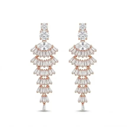 Rose Gold Diamond Fringe Cascade