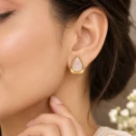 Rose Quartz Drop Earrings - Image 2