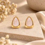 Rose Quartz Drop Earrings - Image 4