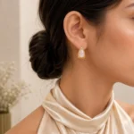 Rose Quartz Drop Earrings - Image 3