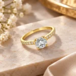 Round Diamond Halo Ring - Image 3
