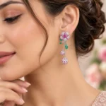 Ruby Diamond Emerald Bloom Drops - Image 2