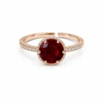 Ruby Halo Engagement Ring
